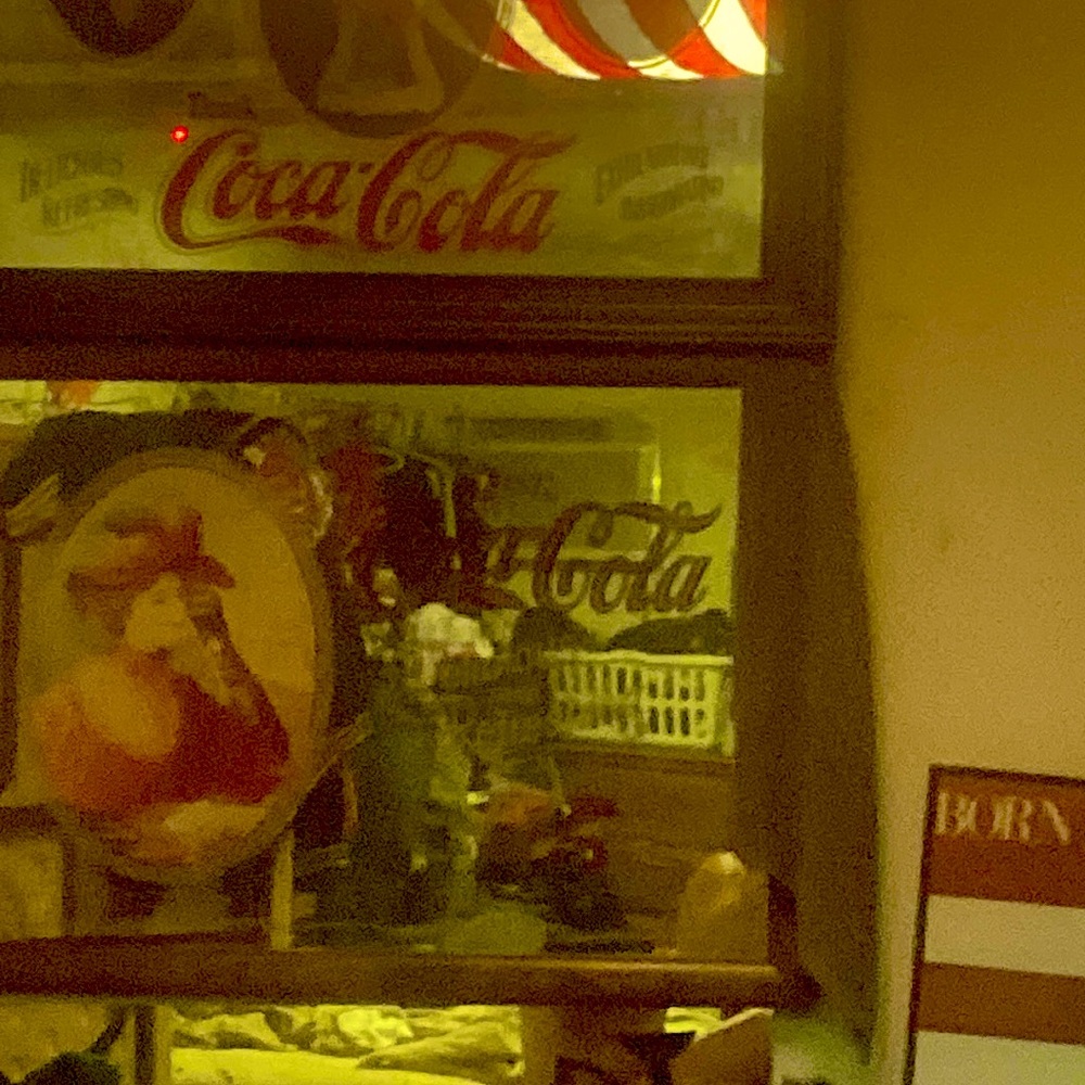 Vintage Coca-Cola Framed Mirror 23"x19"